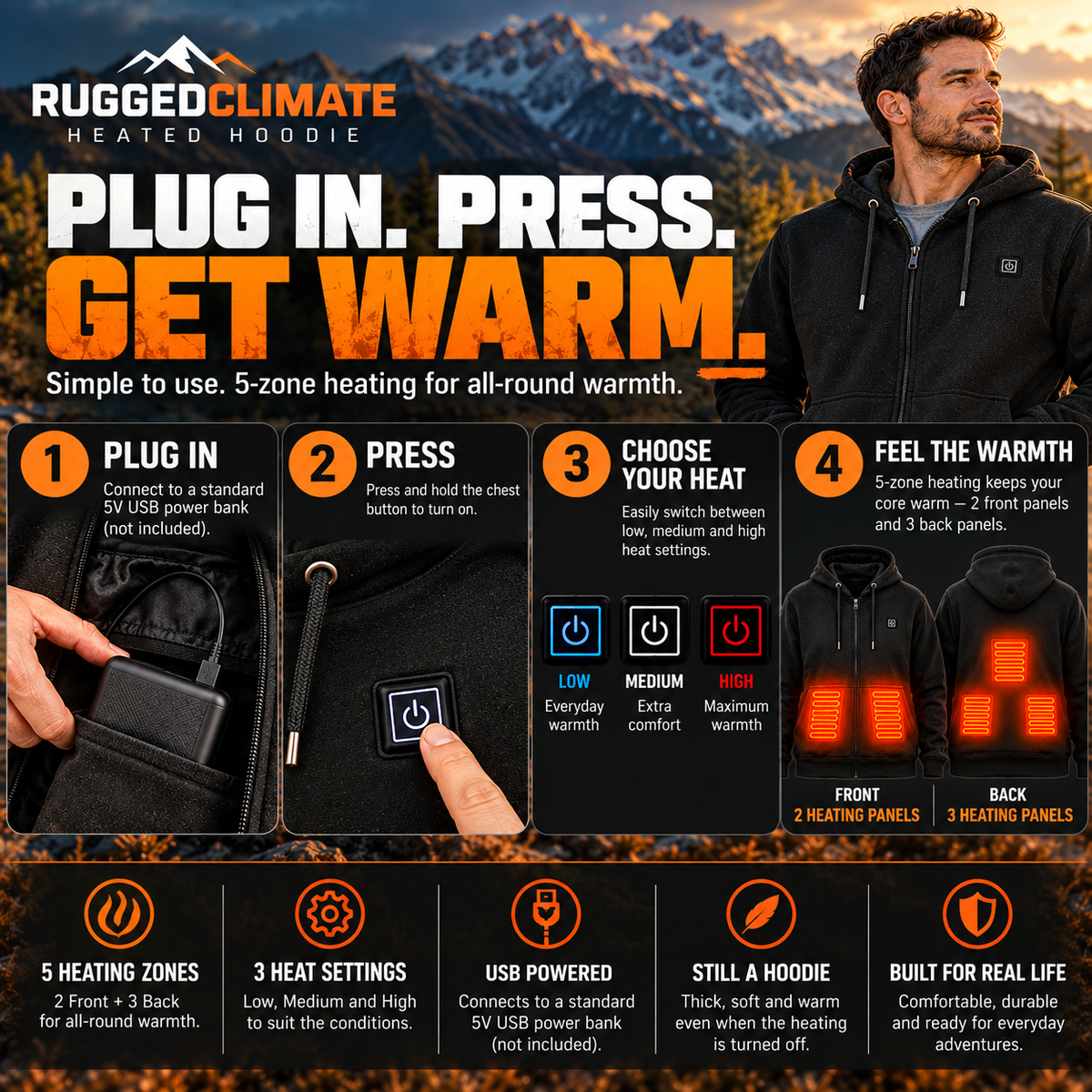 RuggedClimate™ Heated Hoodie