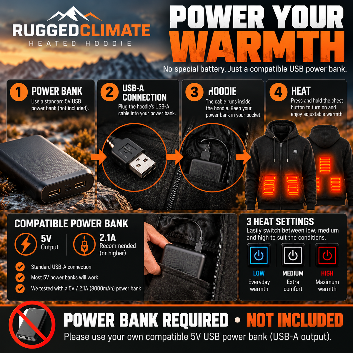 RuggedClimate™ Heated Hoodie
