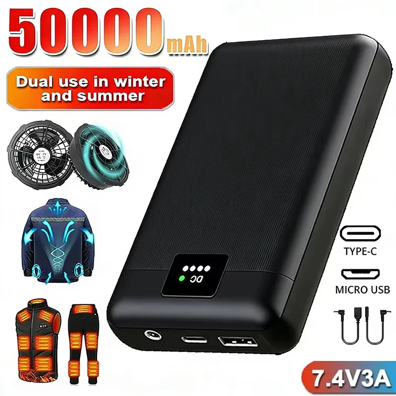 50000mAh PowerBank for Heated Hoodie
